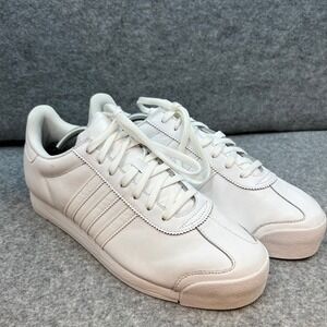 Adidas Samoa Casual Sneakers Mens White Leather Low Top Comfort Walking Shoes 11